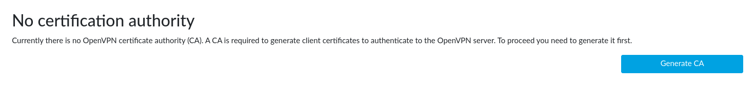 No certification authority