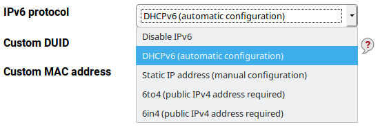 IPv6 protocol modes