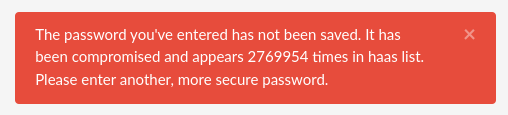 Compromised password